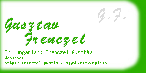 gusztav frenczel business card